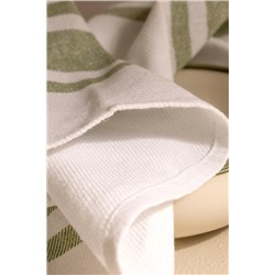 Artichaut 2'li Nakışlı Kurulama Bezi - Beyaz/Yeşil