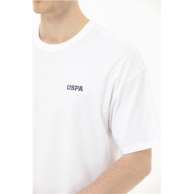 Erkek Beyaz Oversize Bisiklet Yaka Tişört