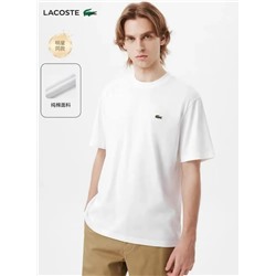 Повседневная однотонная футболка LACOST*E ОРИГИНАЛ!