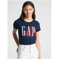 Logo Flag Short Sleeve Crewneck T-Shirt