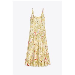 ZW COLLECTION PRINTED LINEN BLEND DRESS