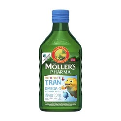 Жидкий рыбий жир Moller (Моллер) с лимоном Омега 3 250мл, для детей и взрослых