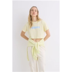 Camiseta 100% algodón amarillo