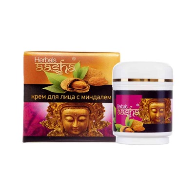 AASHA HERBALS Face cream with almonds Крем для лица с миндалем 50мл