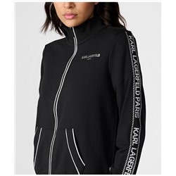 LOGO TAPE ZIP FRONT SWEATSHIRT