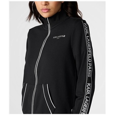 LOGO TAPE ZIP FRONT SWEATSHIRT