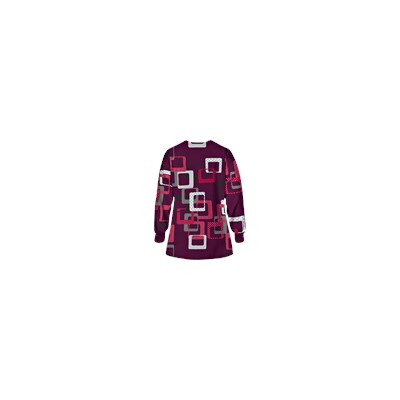 UA Sassy Square Wine Print Scrub Jacket