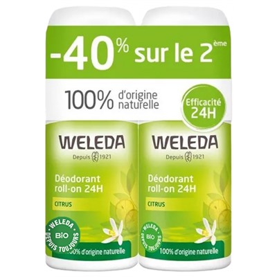 Weleda Citrus Roll-on Deodorant 24H Packung 2 x 50 ml