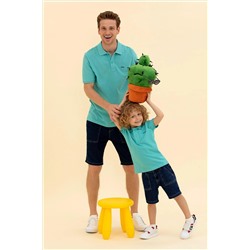 Erkek Mint Basic Polo Yaka Tişört