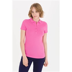 Kadın Pembe Basic Polo Yaka Tişört