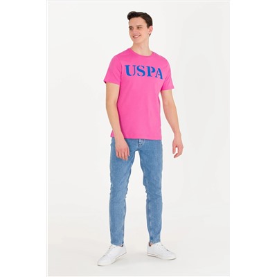 Erkek Pembe Basic Bisiklet Yaka Tişört