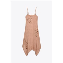 ZW COLLECTION EMBROIDERED ASYMMETRIC DRESS