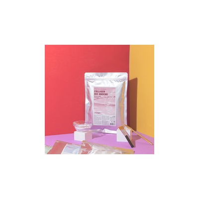 Collagen & Red Ginseng Modeling Mask With Rose, Альгинатная маска с коллагеном,  женьшенем и  частицами прованских роз