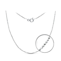 Цепь из серебра родированная - Перлина,50 см 2801R120L50