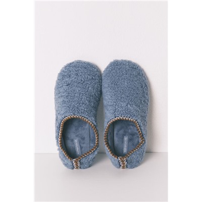 Zapatillas casa borreguito azul