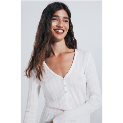 Camiseta panadera punto cortado