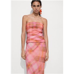 Top estampado cuadros