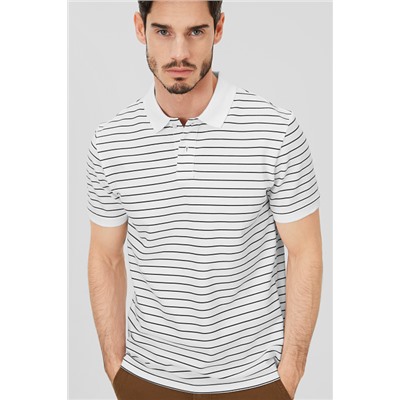 Poloshirt - Bio-Baumwolle - gestreift