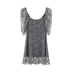 Vestido fluido Negro y blanco