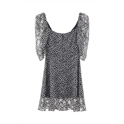 Vestido fluido Negro y blanco