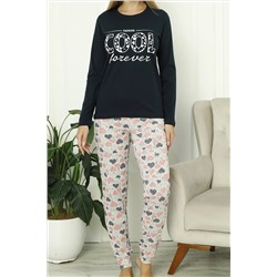 Lady Secret Kadın Pijama Takımı Uzun Kollu Pamuklu LACİ 12008