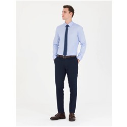 Koyu Mavi Slim Fit Uzun Kollu Basic Gömlek