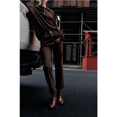 ZW COLLECTION BOOTCUT HIGH-WAIST CROPPED JEANS