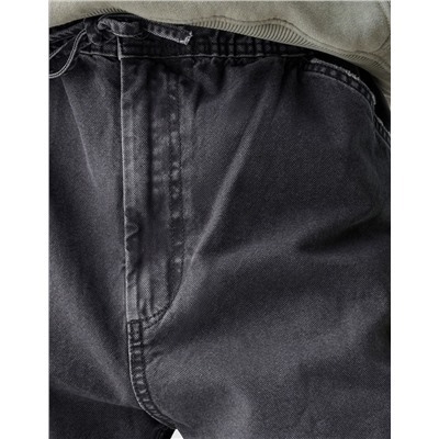 Faded-effect skater cargo trousers
