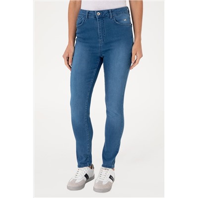 Kadın Açık Mavi Skinny High Waist Fit Jean Pantolon