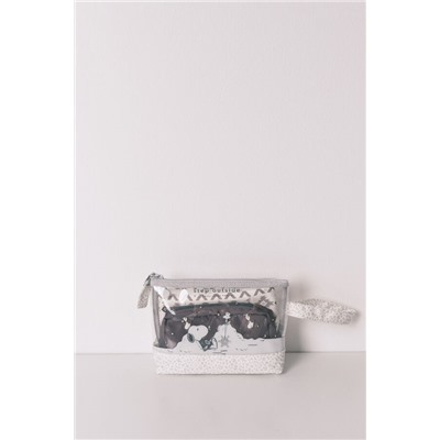 Pack 3 neceseres Snoopy estampado animal