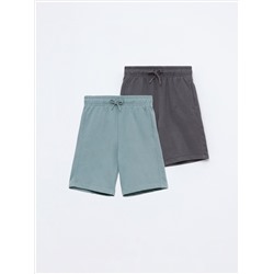 PACK OF 2 PAIRS OF BASIC FLEECE SHORTS