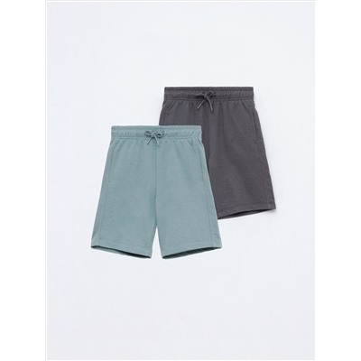 PACK OF 2 PAIRS OF BASIC FLEECE SHORTS