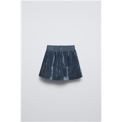 VELVET BERMUDA SKIRT