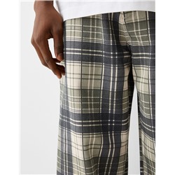 Checked balloon fit trousers
