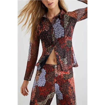 Camisa cenefas elástica