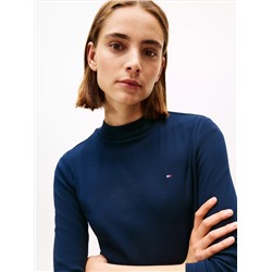 Mockneck Stretch Knit Top