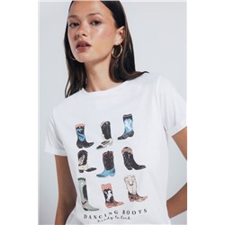 Camiseta "Dancing boots"