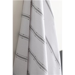 Gastonne Pamuklu Banyo Havlusu - Beyaz/Gri - 75x150 cm