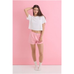 Pijama corto 100% algodón rosa
