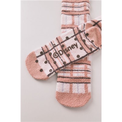 Calcetines largos pelo print cuadros Mickey