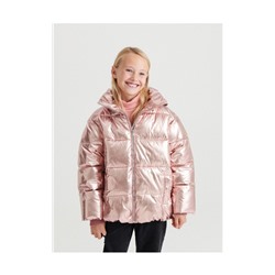 Quilted jacket with high stand up collar
