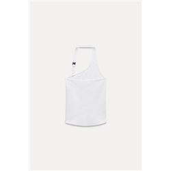 RIBBED HALTER TOP
