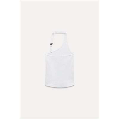 RIBBED HALTER TOP