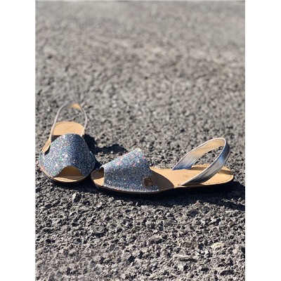 AB. Zapatos 320-5 GLITTER PLATA+GLITTER ESTRELLA