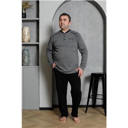 AHENGİM Erkek Pijama Takımı Büyük Beden Omuz Arabiyeli Battal Pamuklu Mevsimlik M70202283 TYCJD2UENN170055832226411