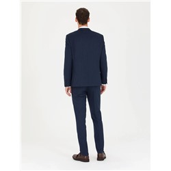 Lacivert Ekstra Slim Fit Çizgili Takım Elbise