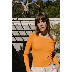 ASYMMETRIC DRAPED BODYSUIT