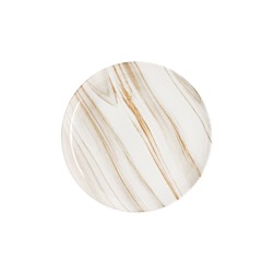 Тарелка закусочная, 21 см,  фарфор P, белая, мрамор, Royal Marble, 62766