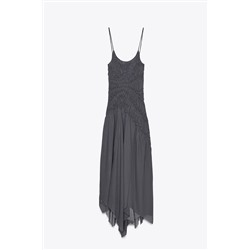 ASYMMETRIC DRESS WITH GATHERING
