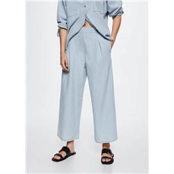 Pantalón culotte 100% algodón -  Mujer | MANGO OUTLET Melilla